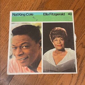 Nat King Cole & Ella Fitzgerald Vinyl Record - Green and Black